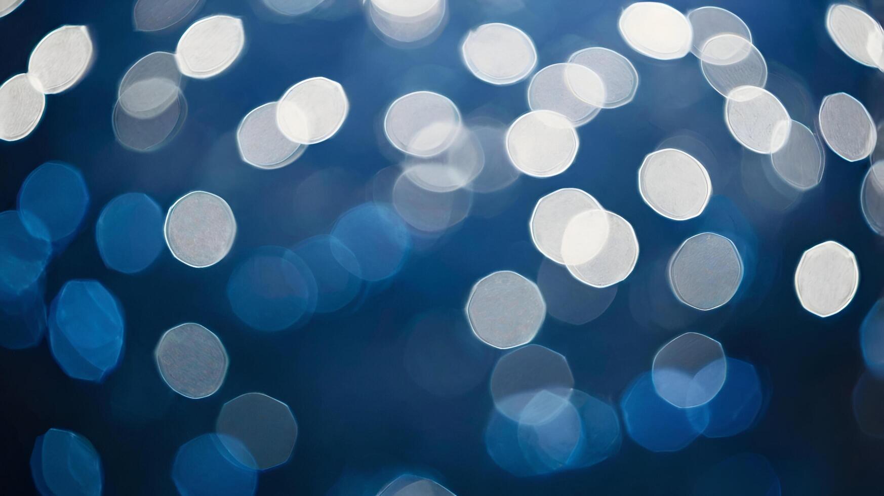 blue lights with blurred bokeh effect photo