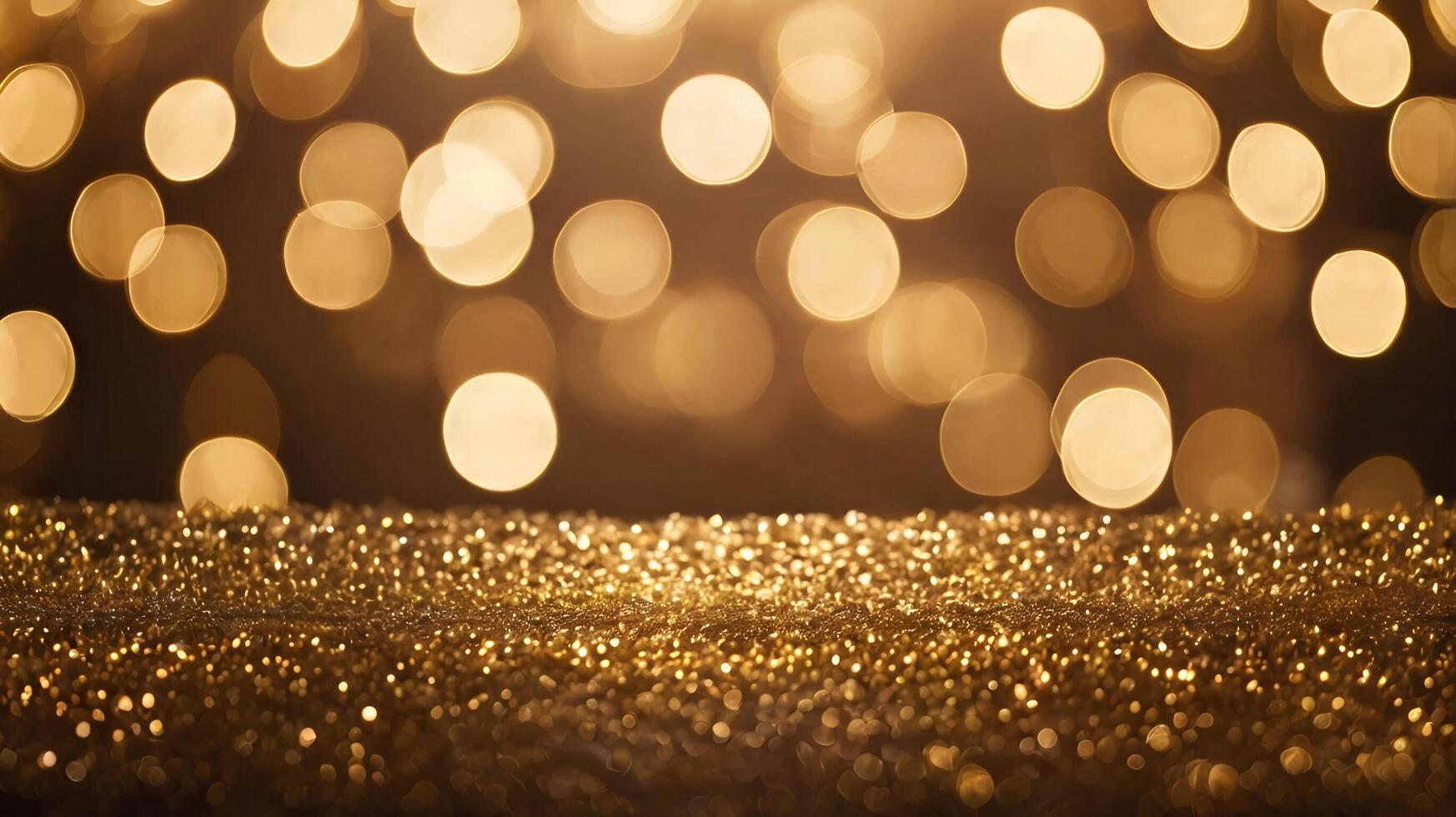 gold glitter background with bokeh effect photo
