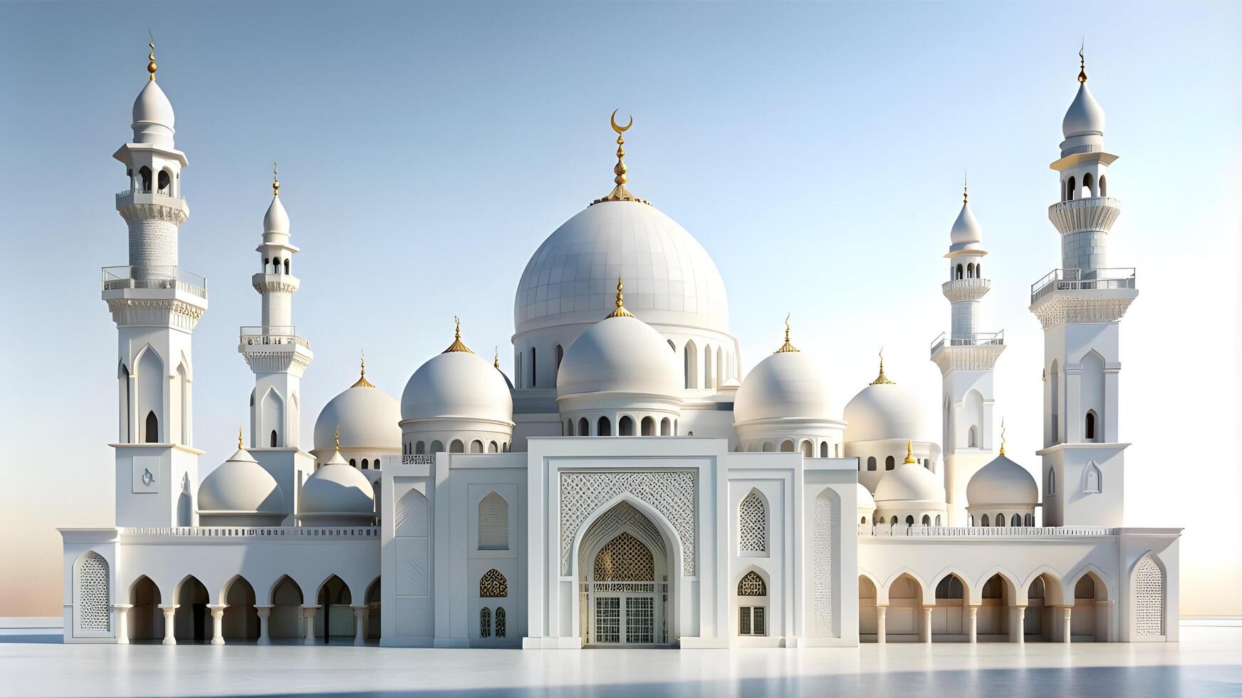white mosque wallpaper background photo