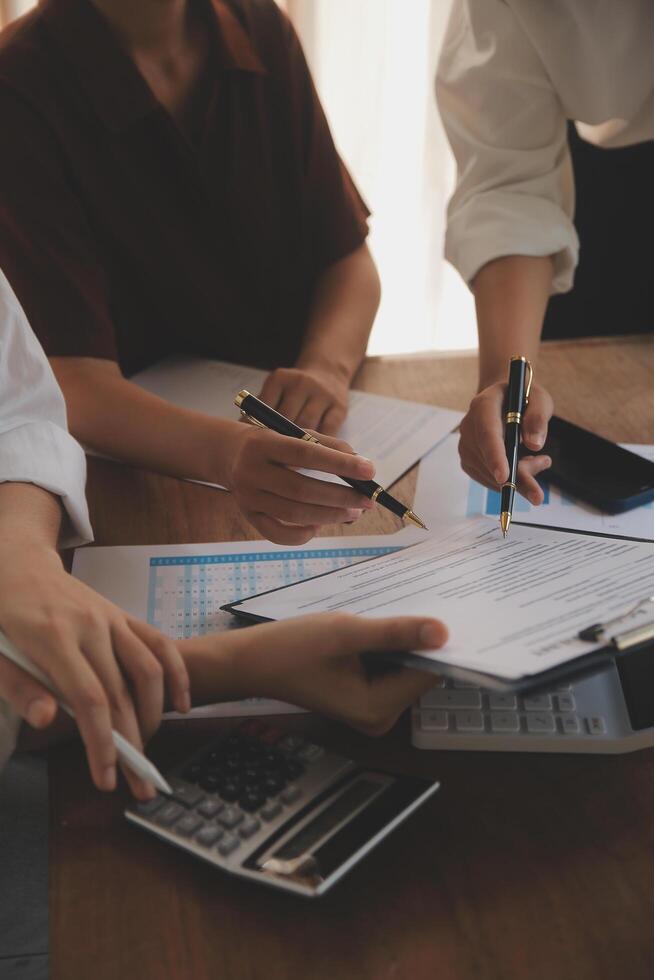Business meetings to analyze investment strategies and brainstorm sales plans for a more profitable business. photo