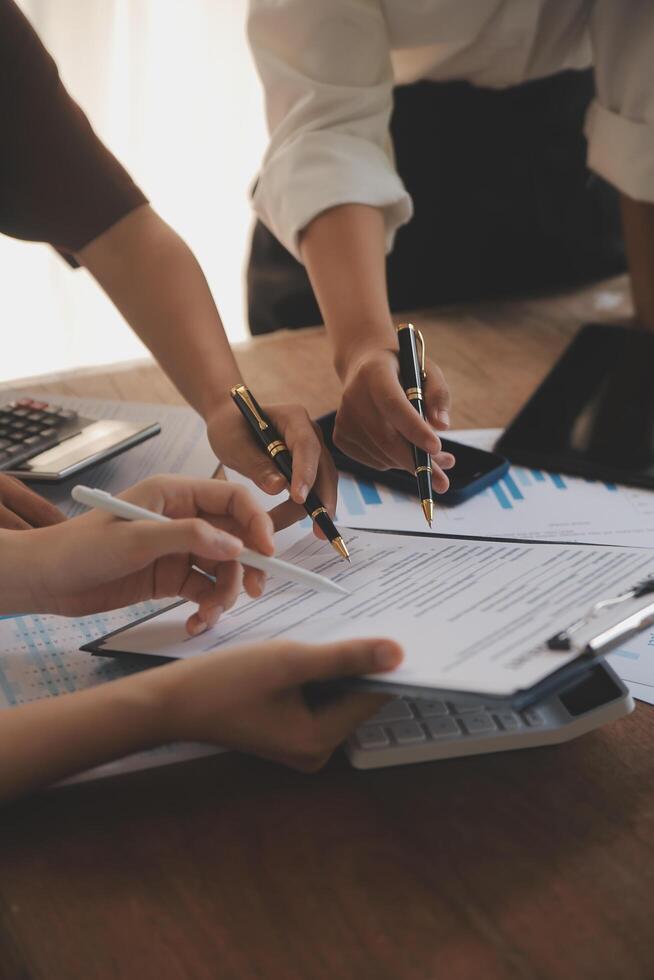 Business meetings to analyze investment strategies and brainstorm sales plans for a more profitable business. photo