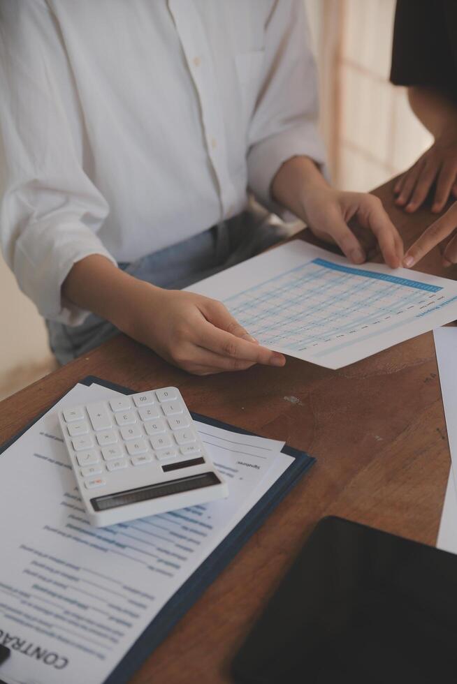 Business meetings to analyze investment strategies and brainstorm sales plans for a more profitable business. photo