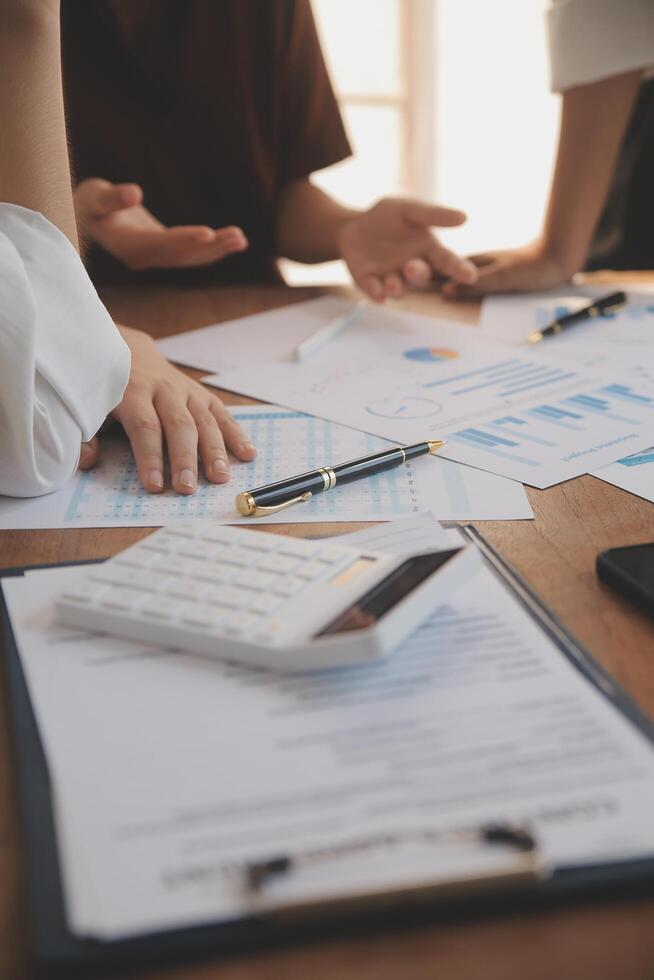 Business meetings to analyze investment strategies and brainstorm sales plans for a more profitable business. photo