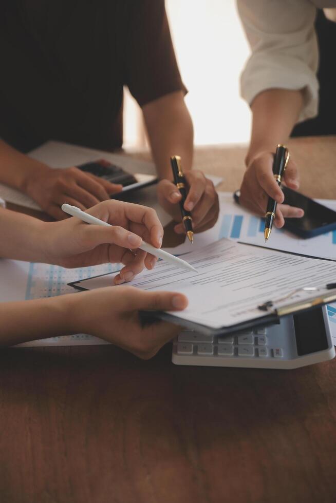 Business meetings to analyze investment strategies and brainstorm sales plans for a more profitable business. photo