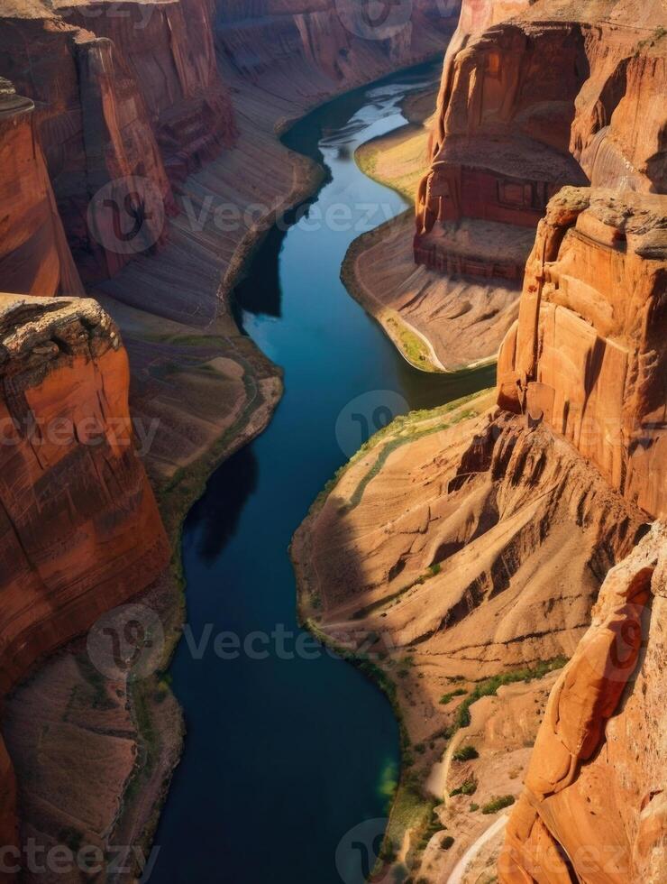Aerial view of the canyon photo