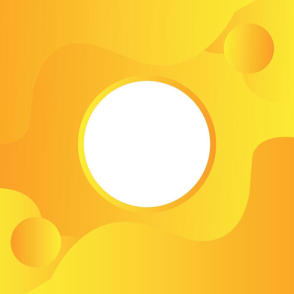 Yellow Abstract Background blank white circle vector