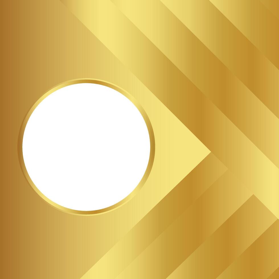 Beautiful gold and white background with a white circle vector