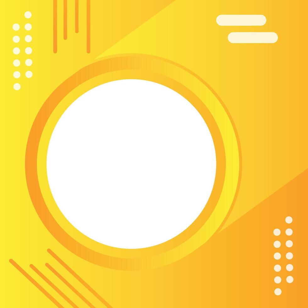 Blank Circle with Yellow Abstract Background vector