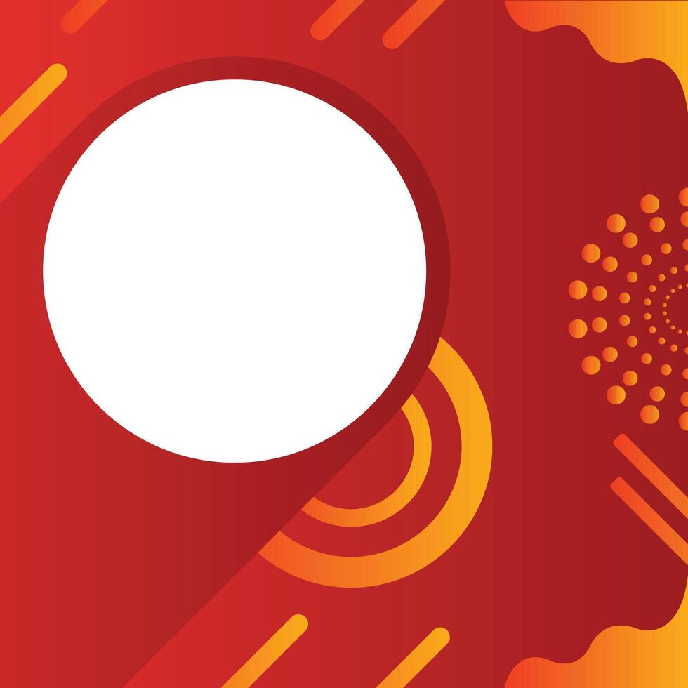 Red Abstract Background with white circle vector