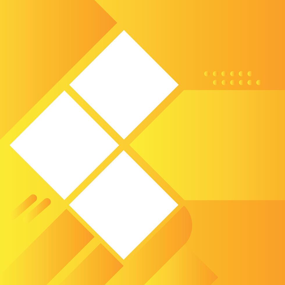 Abstract White Square Yellow Background vector