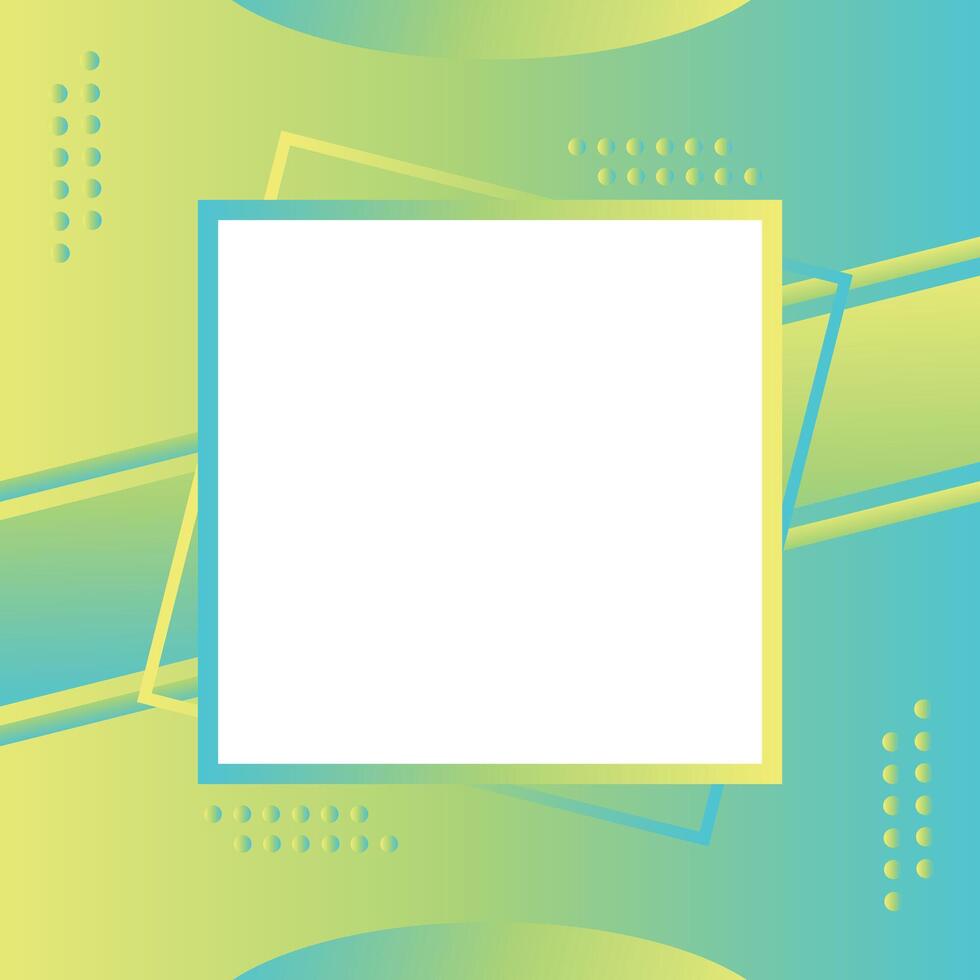 Gradient Background with White Square Frame vector