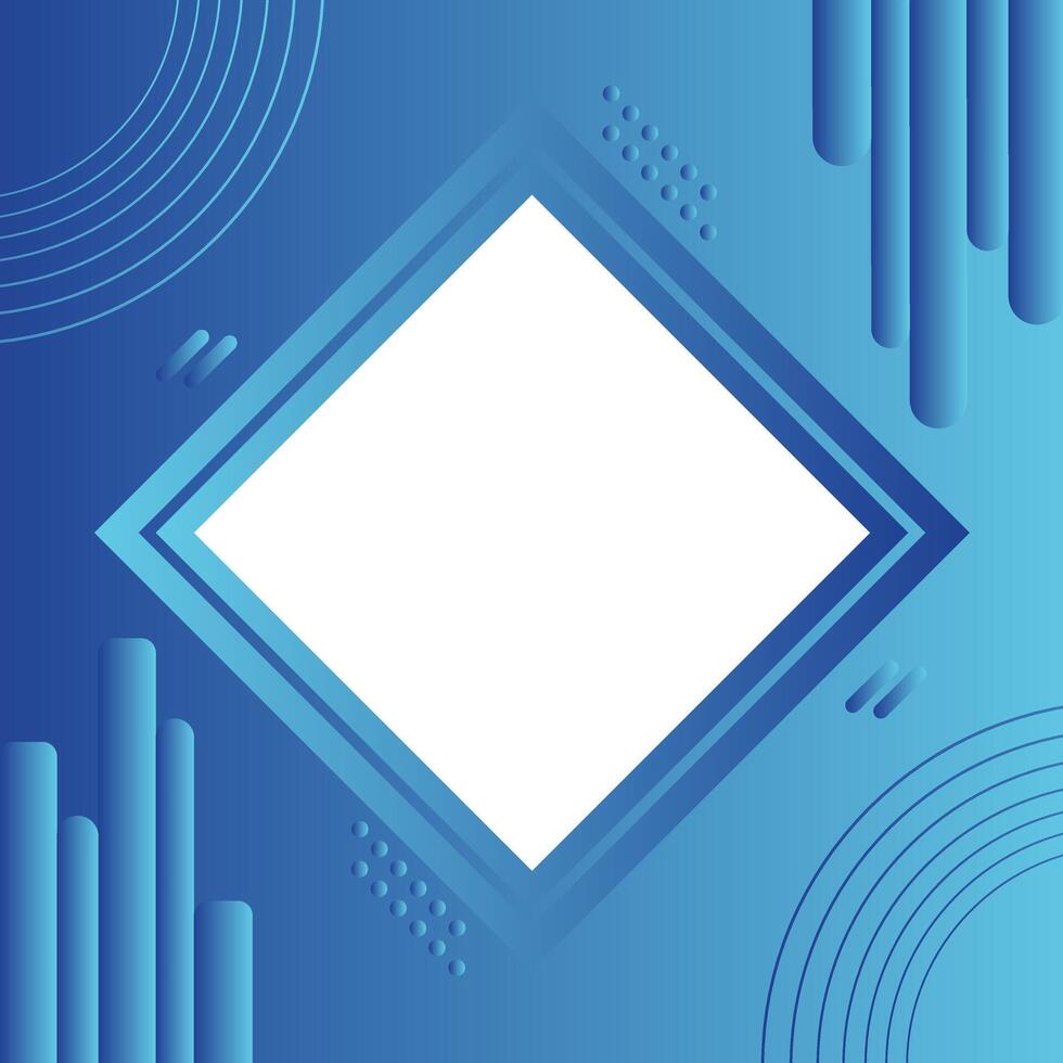 Modern Bule Abstract Background blank square vector