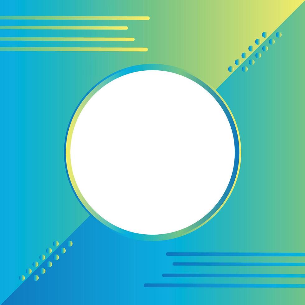 blue and yellow Gradient background circle with a white dot and line vector