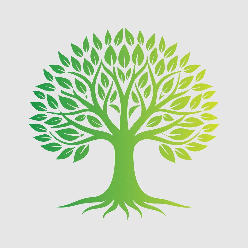 color tree illustration design vector