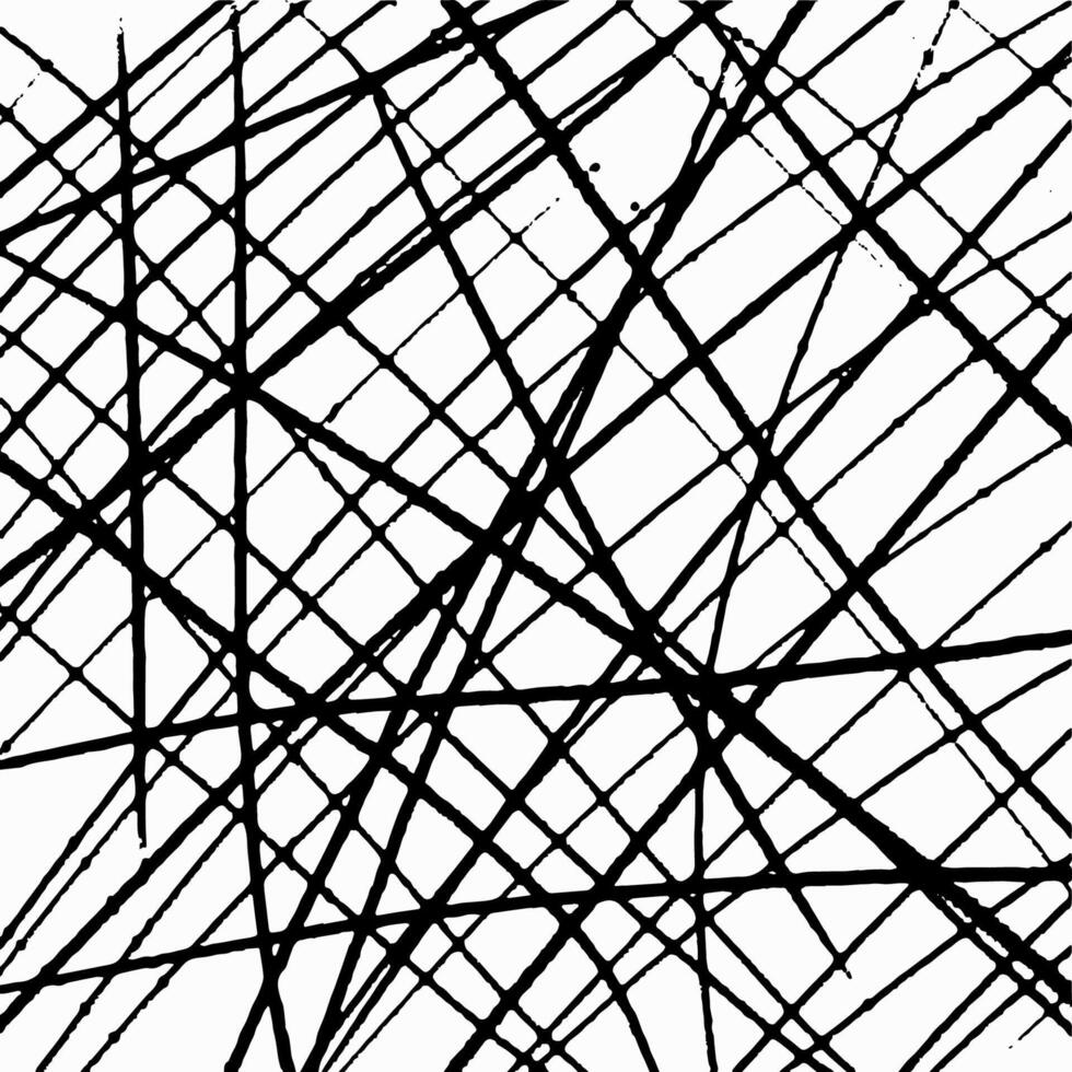 Square hand drawn pattern, pencil black chaotic hatching on white background. Textured crosshatch, scribbles, strokes and lines, sketch. vector