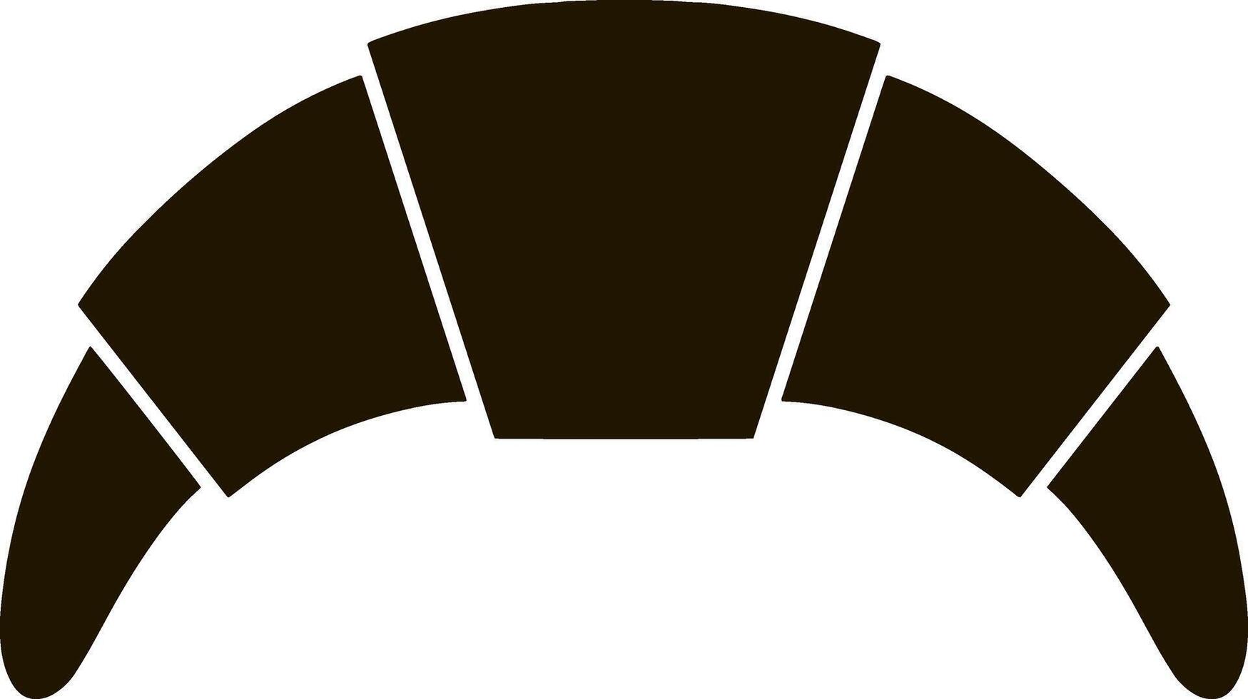 Doodle Croissant icon. Food bread vector