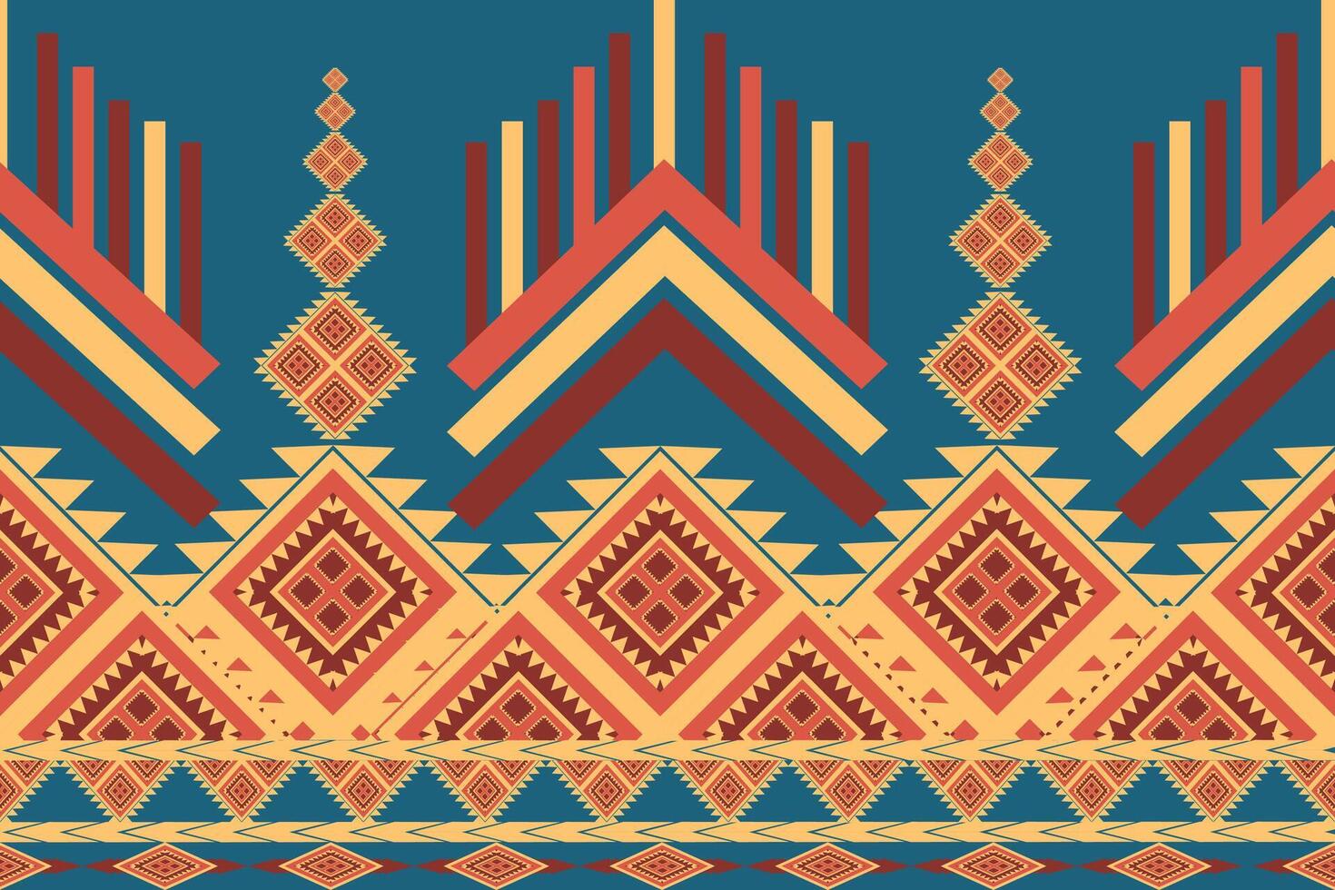 Vintage Ethnic patterns Ikat background embroidery. vector