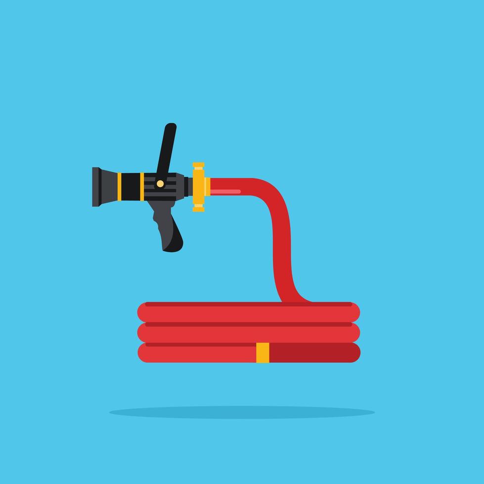 red fire hose icon. fire fighting equipment illustration. suitable for poster and web icon use vector