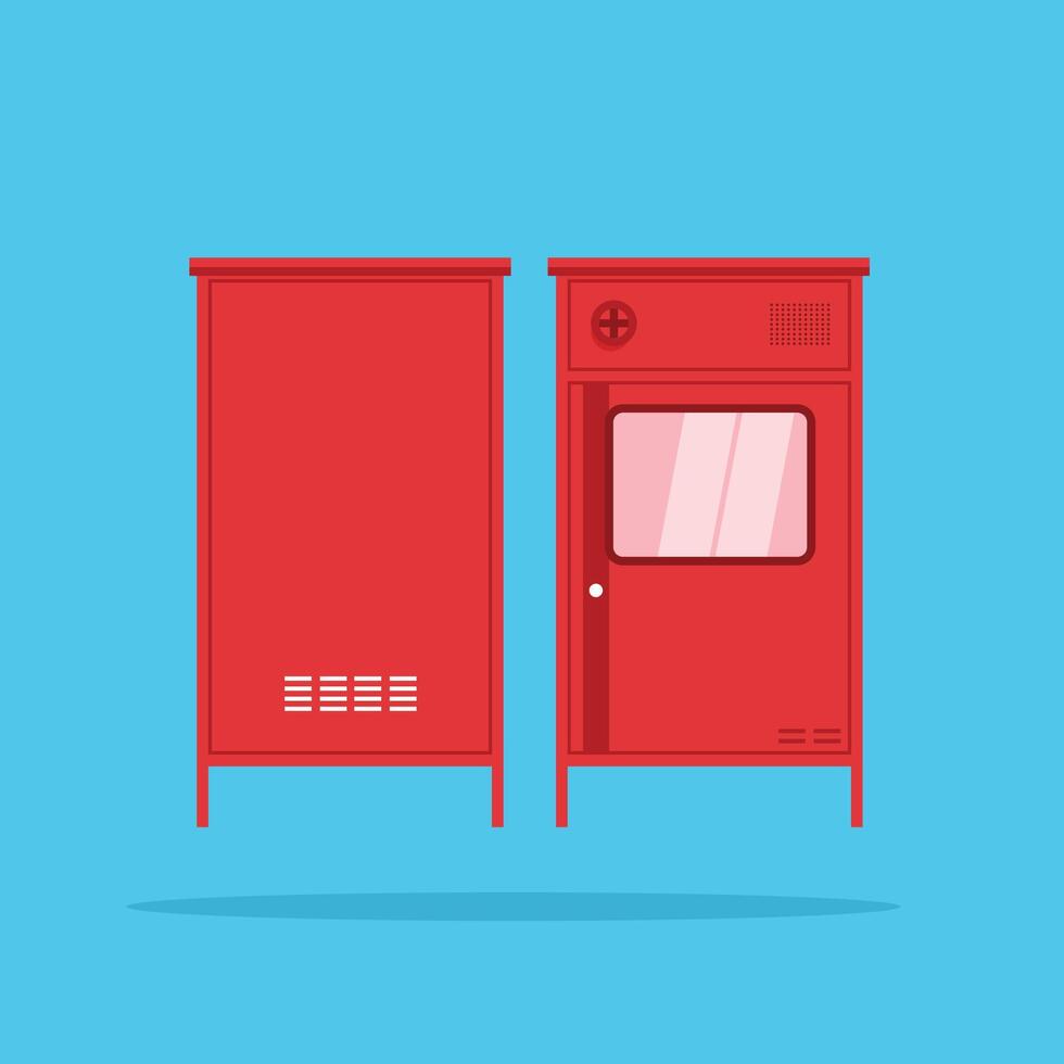 red fire hydrant box icon. fire extinguisher equipment illustration. suitable for poster and web icon use vector