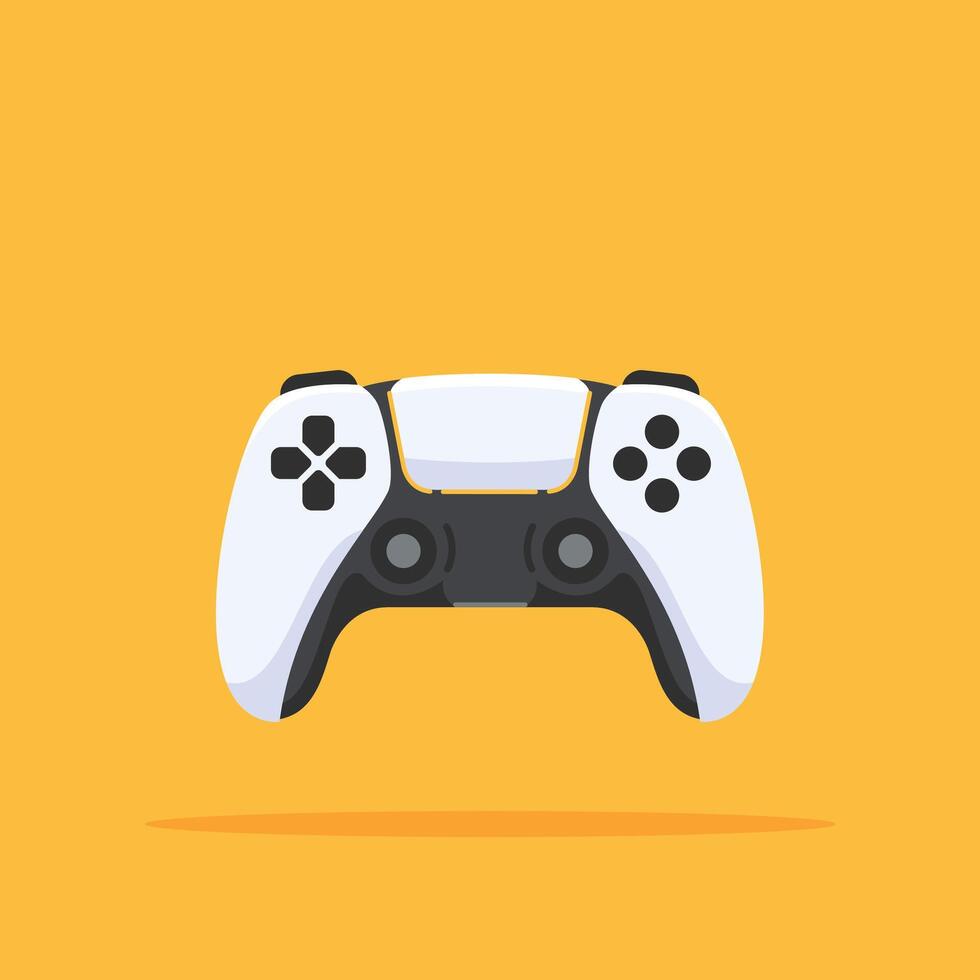 futuristic wireless game controller. illustration of an electronic device for playing with 2 handles vector