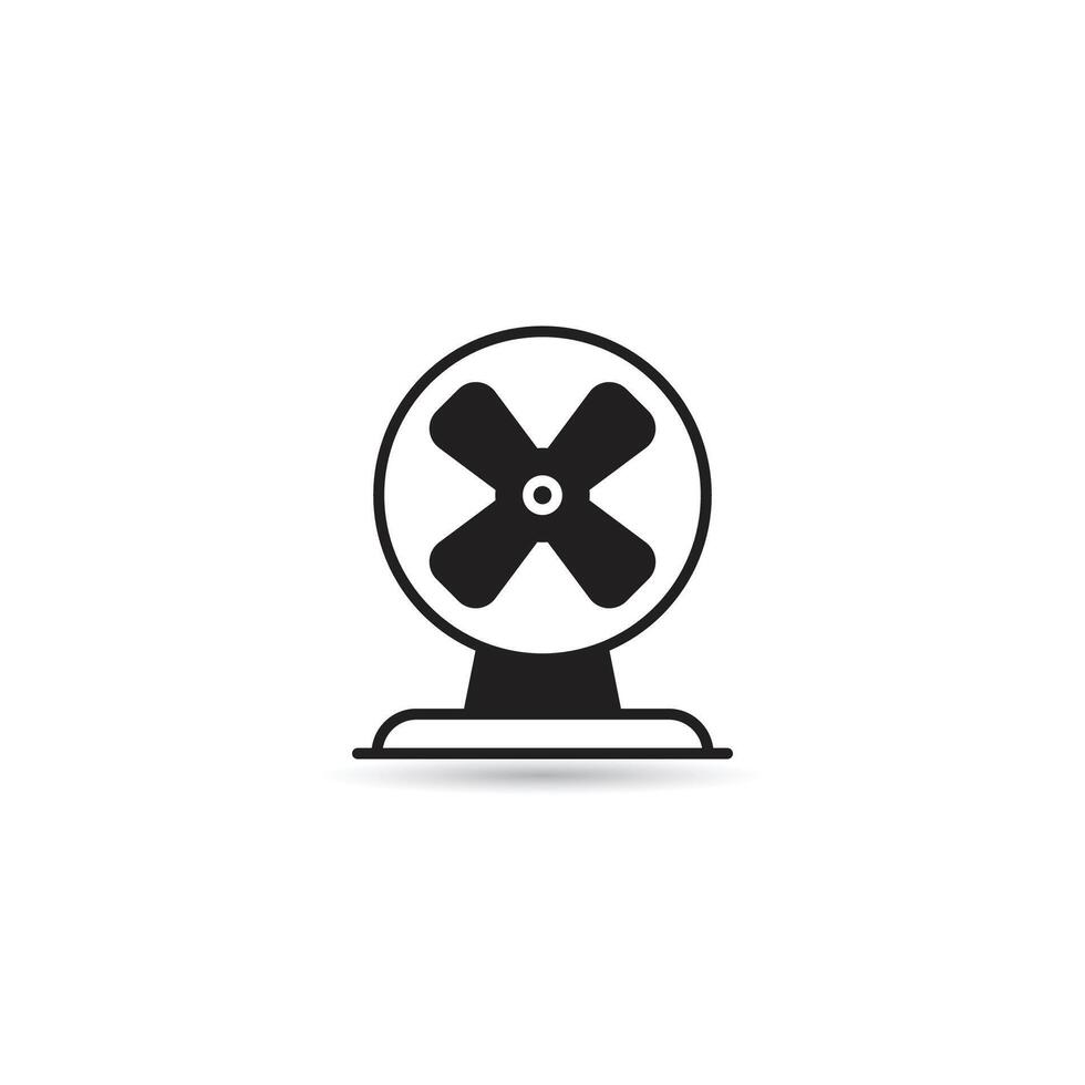 electric fan icon on white background vector