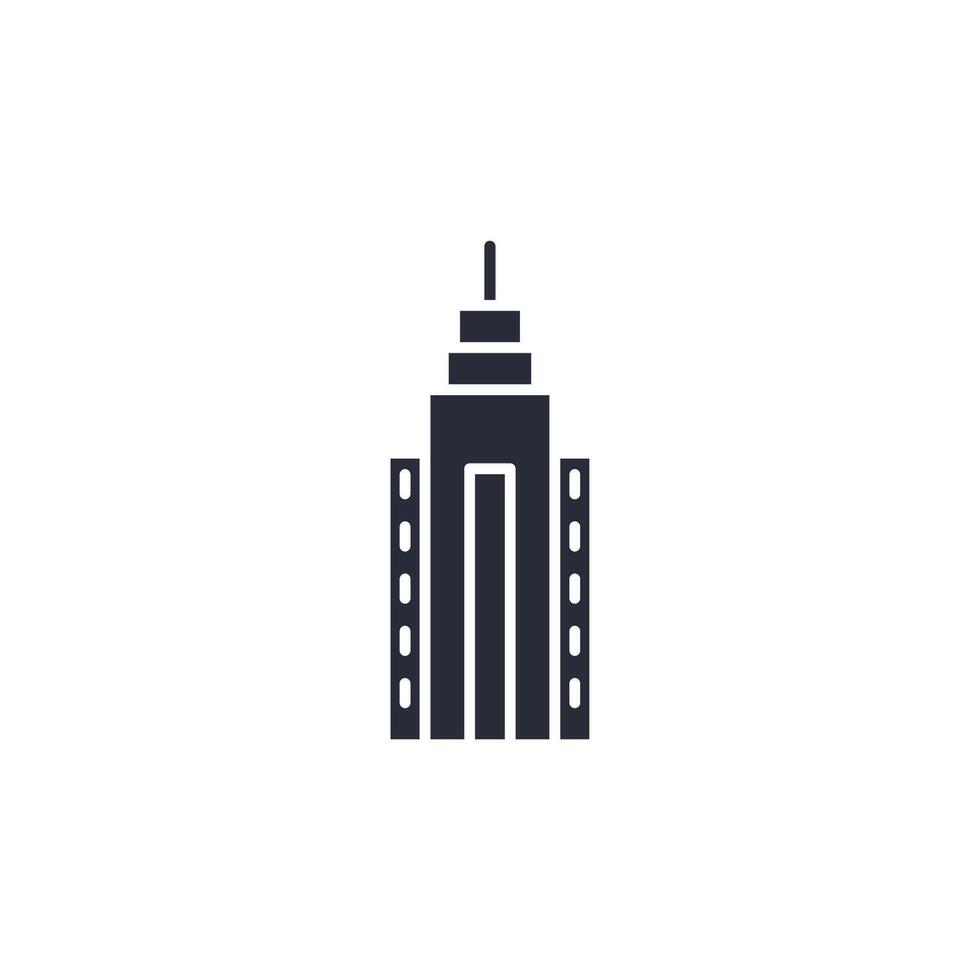 Skyscraper icon illustration. Skyscraper symbol isolated on white background vector