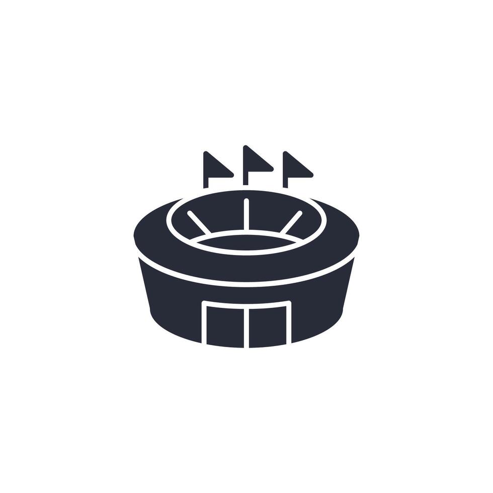 Stadium icon illustration. Stadium symbol isolated on white background vector