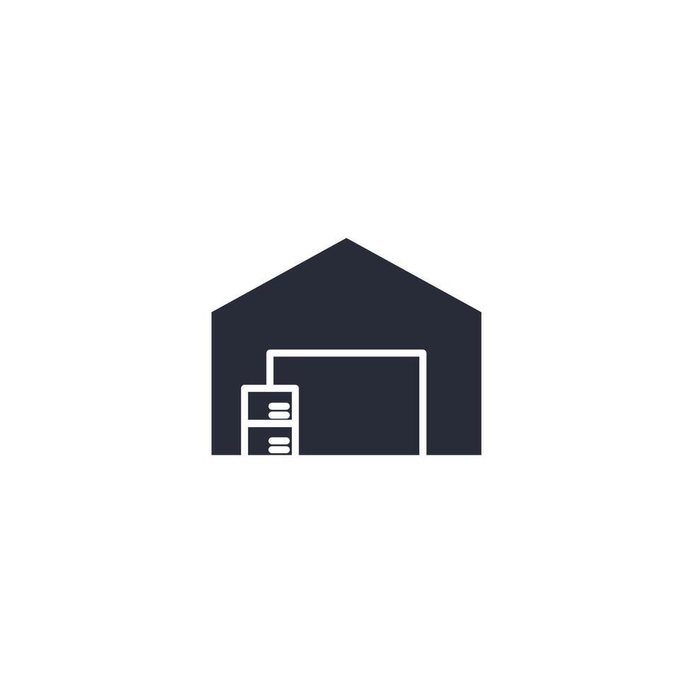Warehouse icon illustration. Warehouse symbol isolated on white background vector