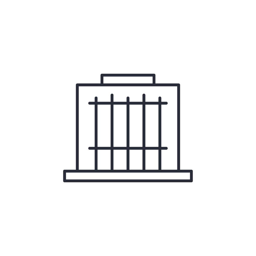 Prison icon illustration. Prison symbol isolated on white background vector