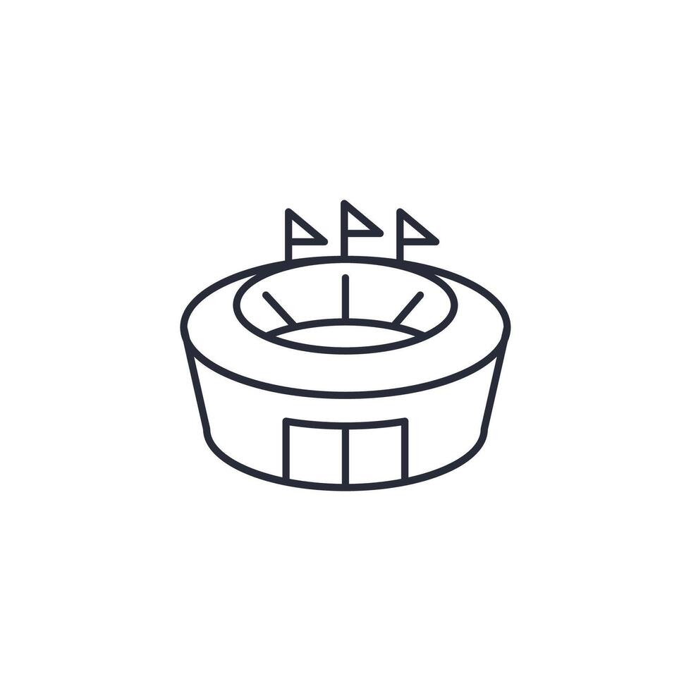 Stadium icon illustration. Stadium symbol isolated on white background vector