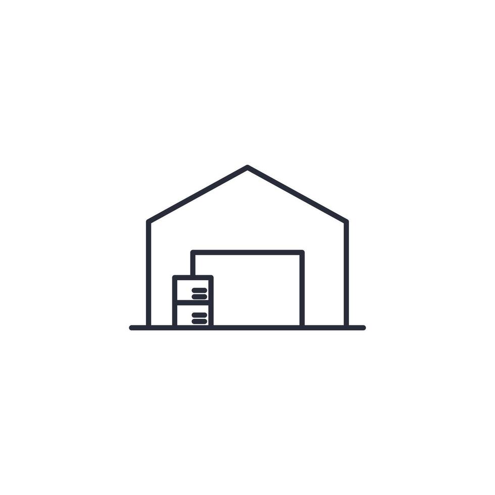 Warehouse icon illustration. Warehouse symbol isolated on white background vector