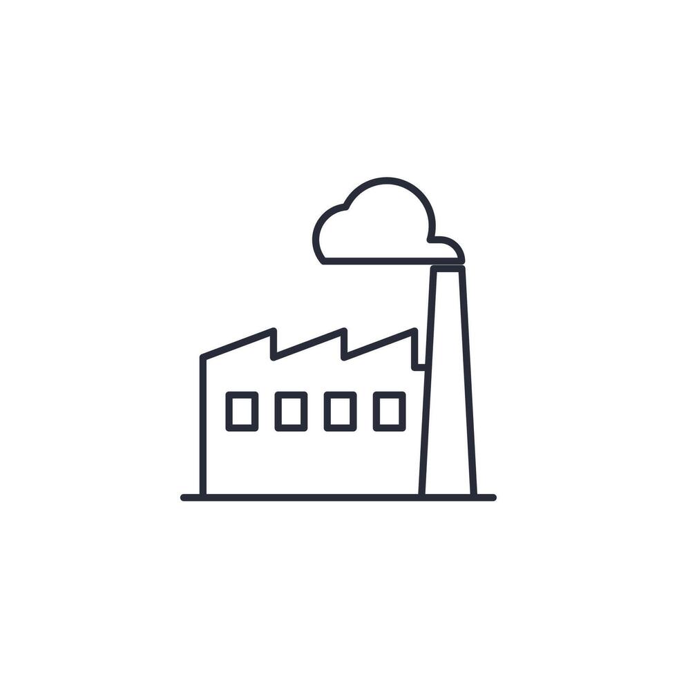 Factory icon illustration. Factory symbol isolated on white background vector