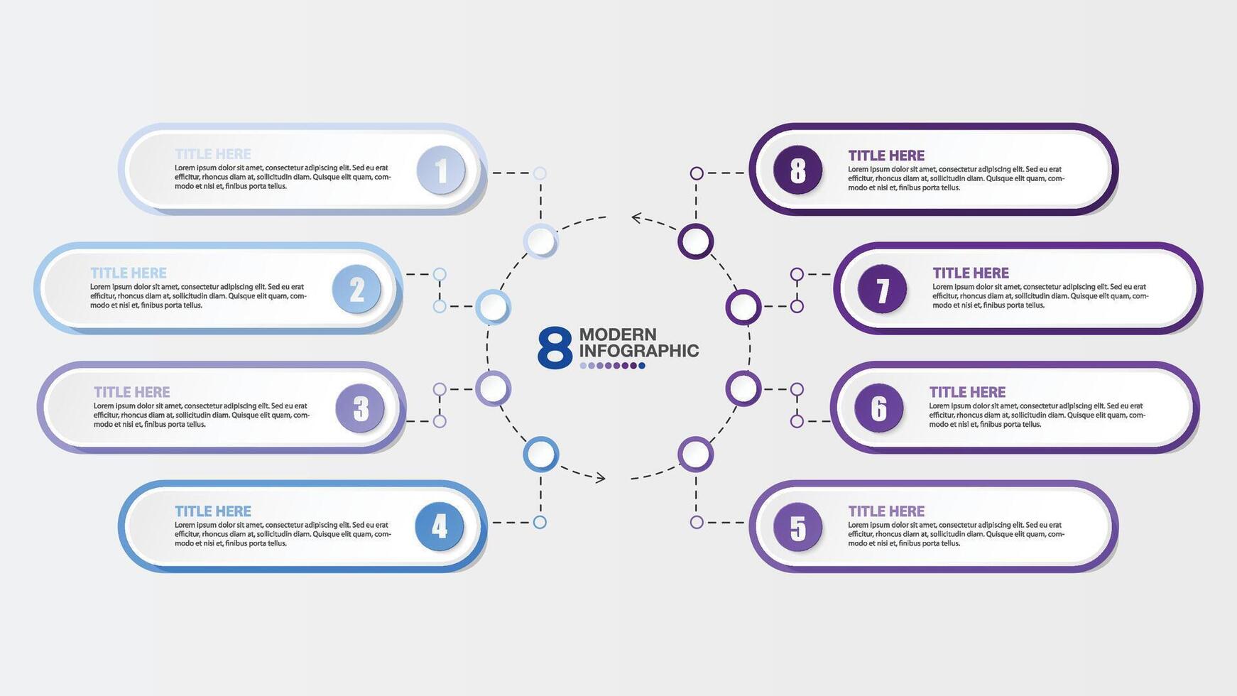 Modern infographic design with icons and 8 options or steps. vector
