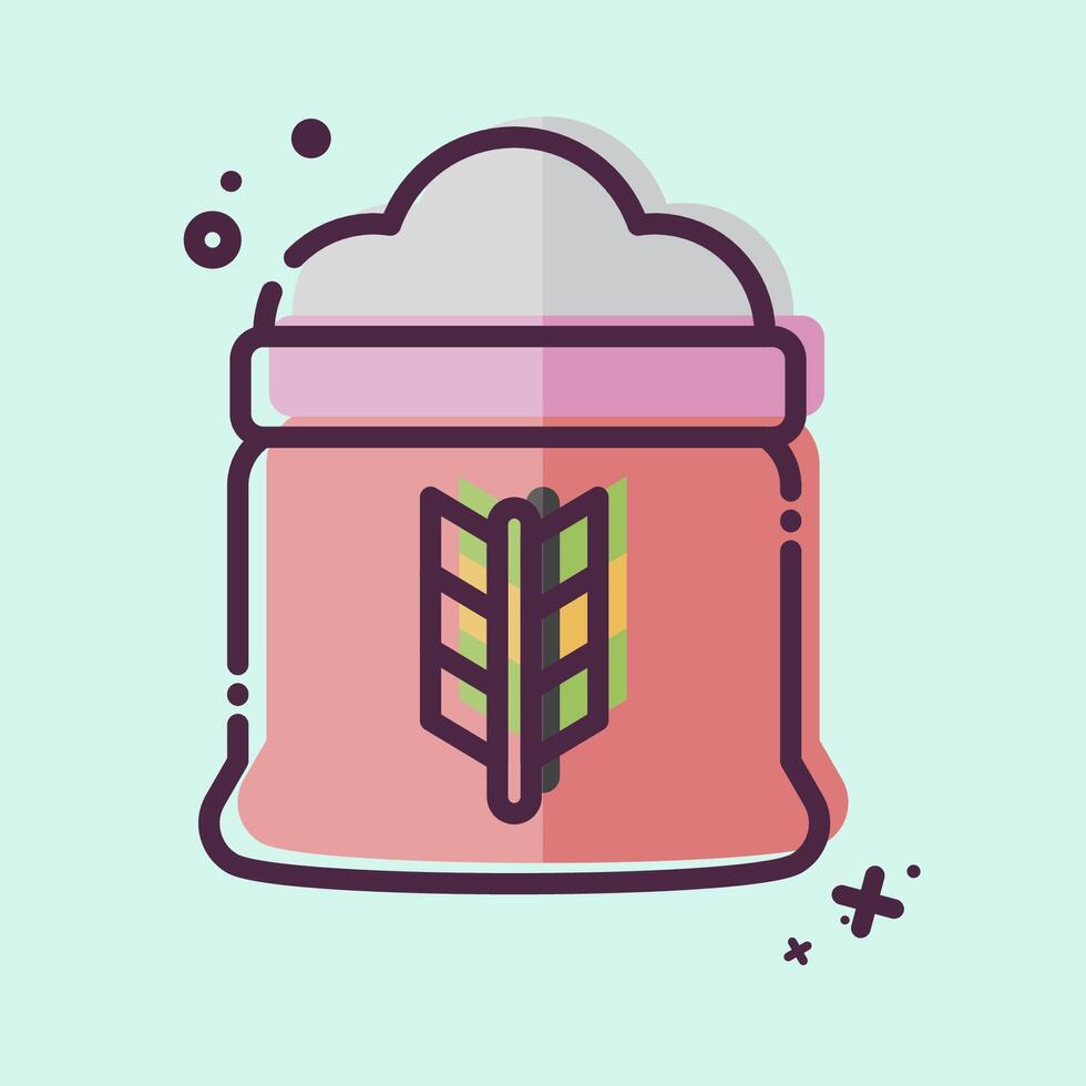 Icon Flour. related to Breakfast symbol. MBE style. simple illustration vector