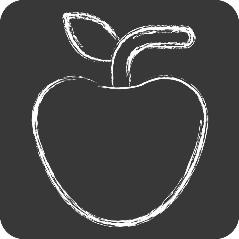 Icon Apple. related to Breakfast symbol. chalk Style. simple illustration vector