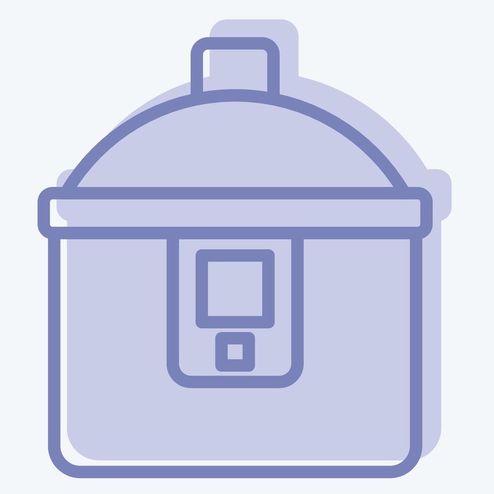 Icon Cooking Pot. related to Breakfast symbol. two tone style. simple illustration vector