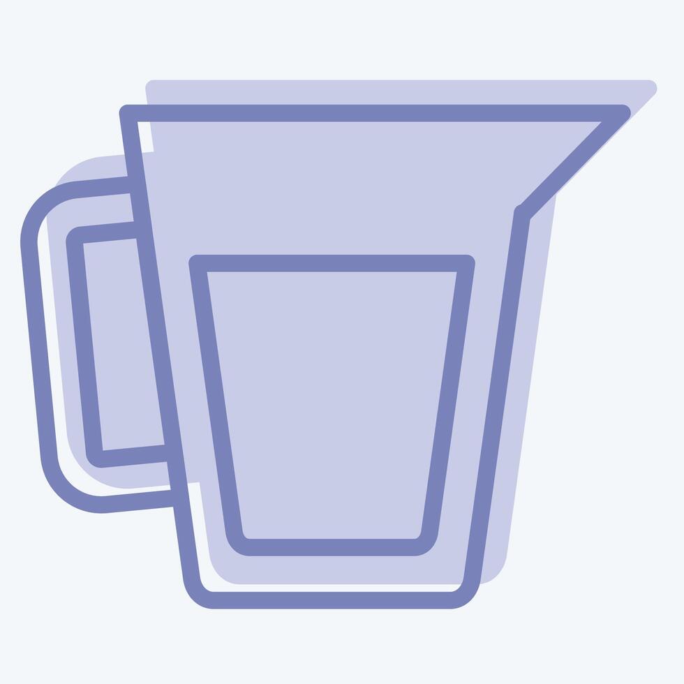 Icon Measure Cup. related to Breakfast symbol. two tone style. simple illustration vector