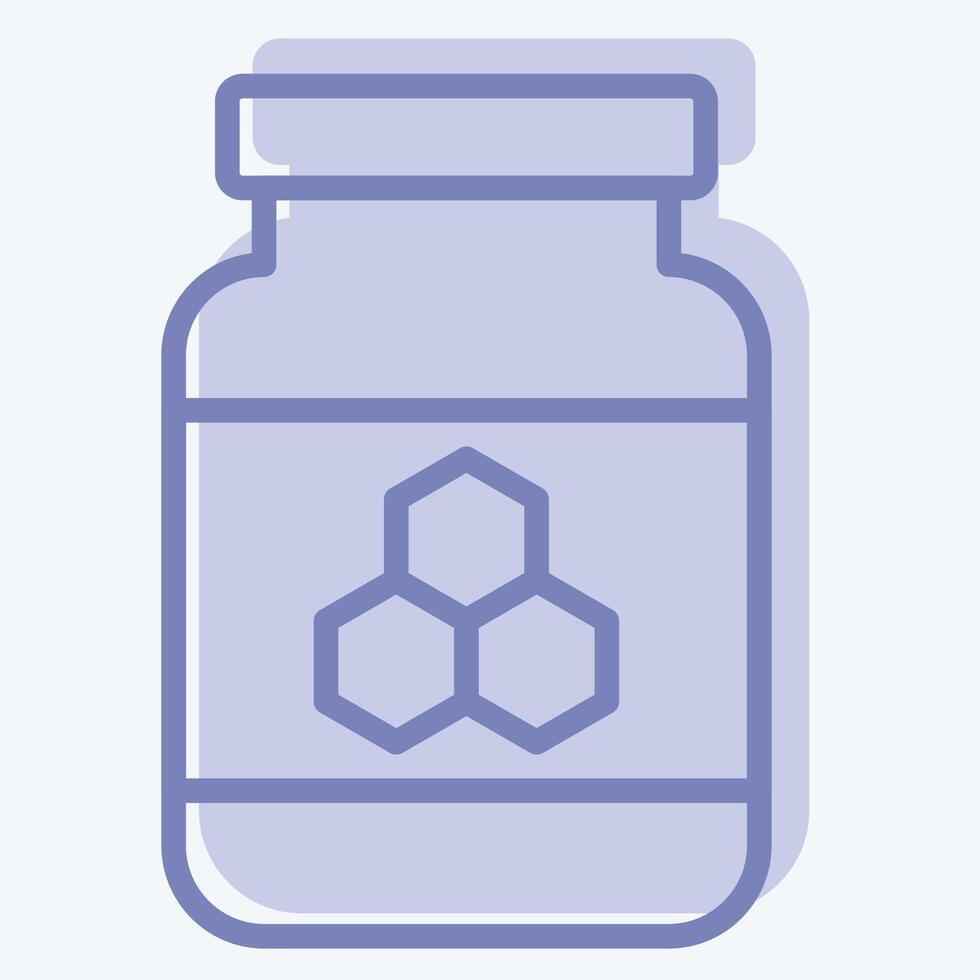 Icon Honey Jar. related to Breakfast symbol. two tone style. simple illustration vector