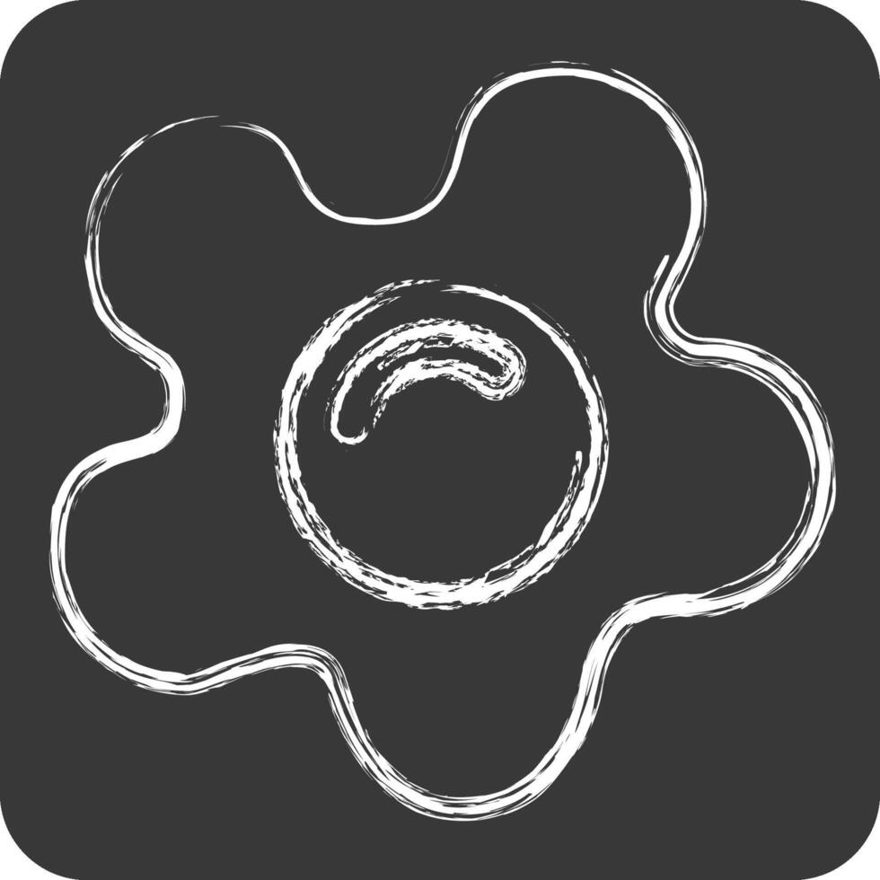 Icon Fried Egg. related to Breakfast symbol. chalk Style. simple illustration vector