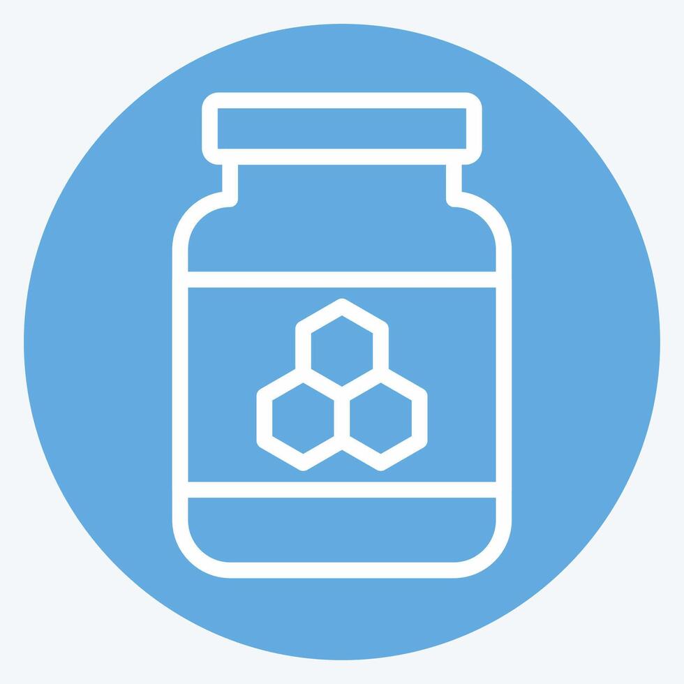 Icon Honey Jar. related to Breakfast symbol. blue eyes style. simple illustration vector