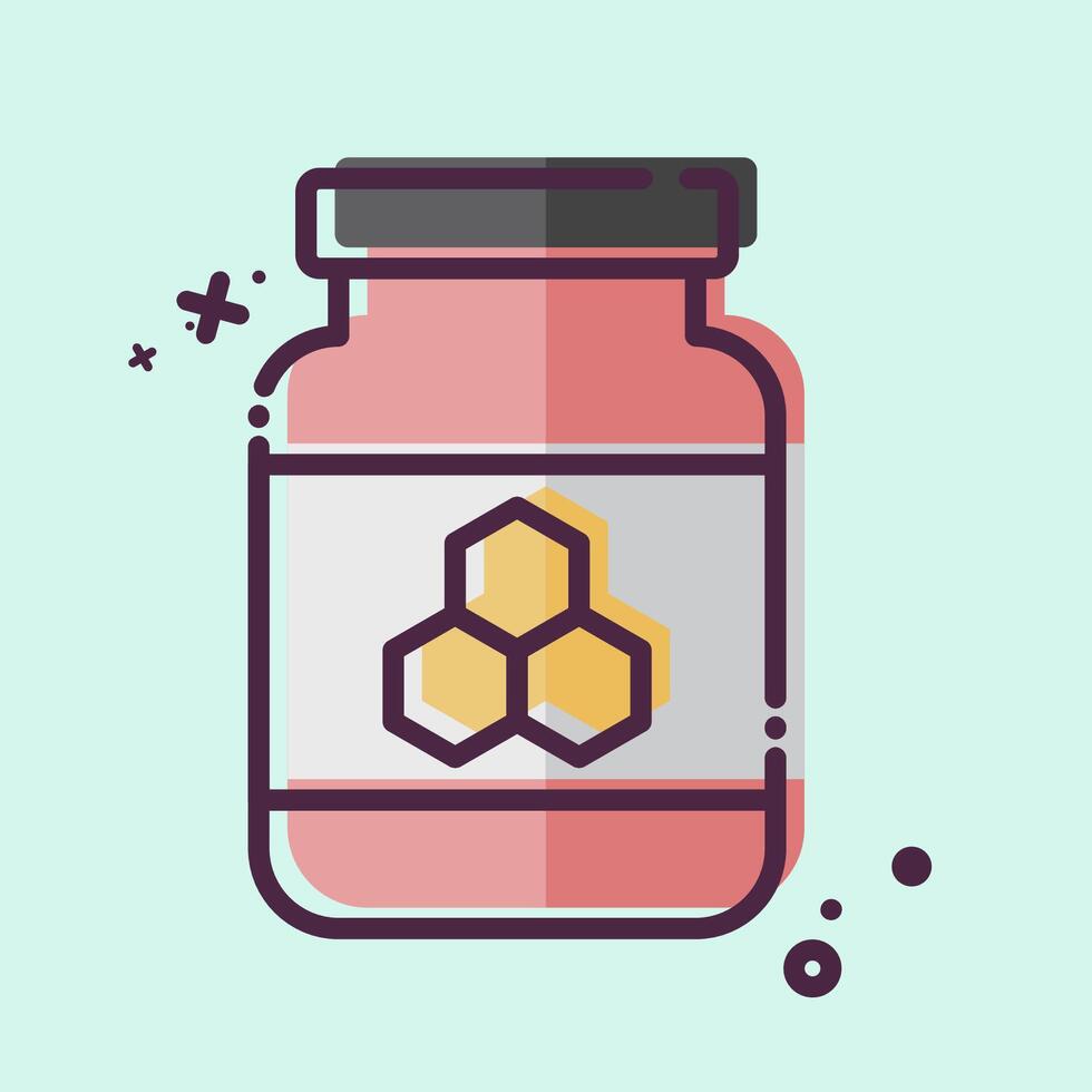 Icon Honey Jar. related to Breakfast symbol. MBE style. simple illustration vector