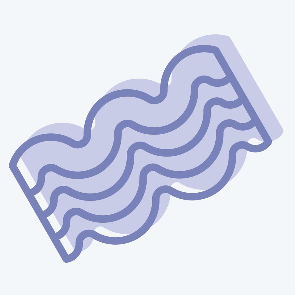 Icon Bacon. related to Breakfast symbol. two tone style. simple illustration vector