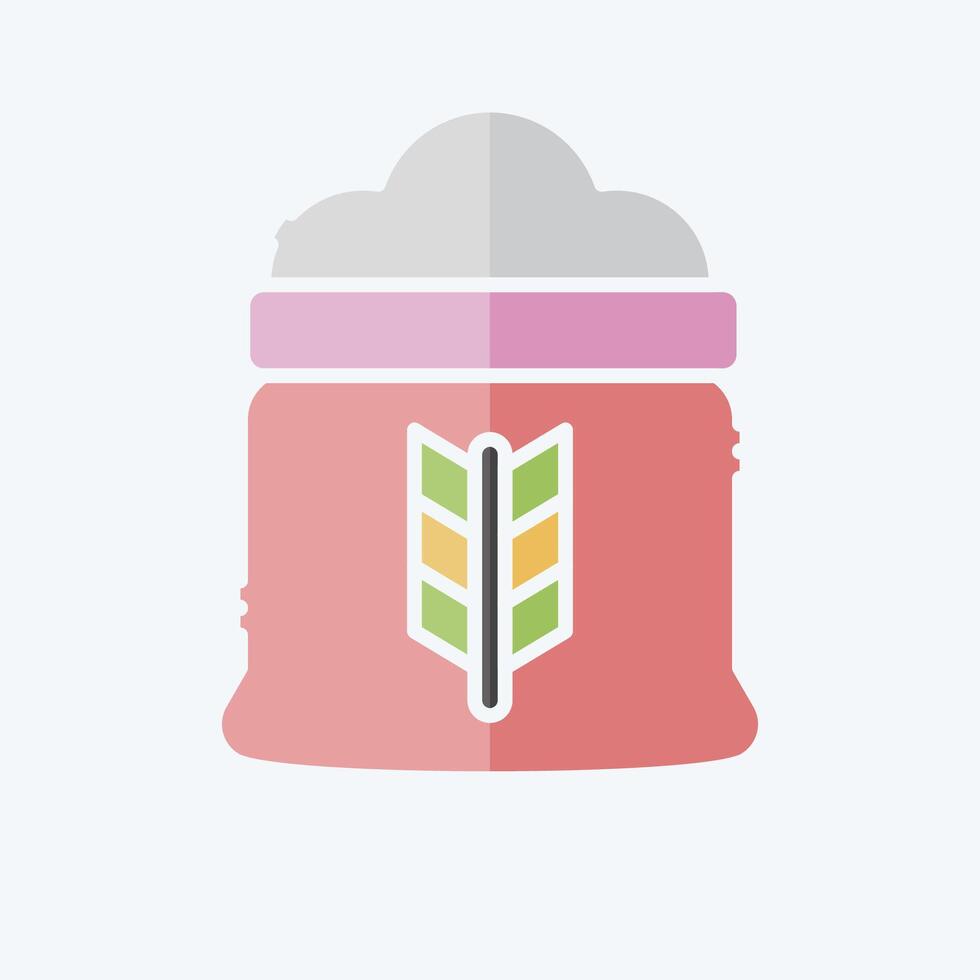Icon Flour. related to Breakfast symbol. doodle style. simple illustration vector