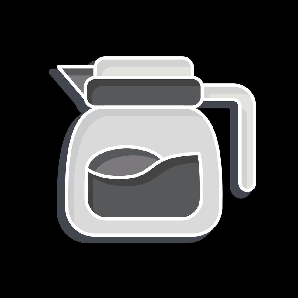 Icon Coffe Pot. related to Breakfast symbol. glossy style. simple illustration vector