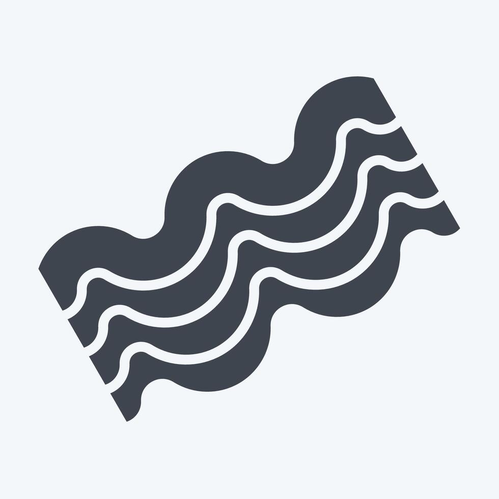Icon Bacon. related to Breakfast symbol. glyph style. simple illustration vector