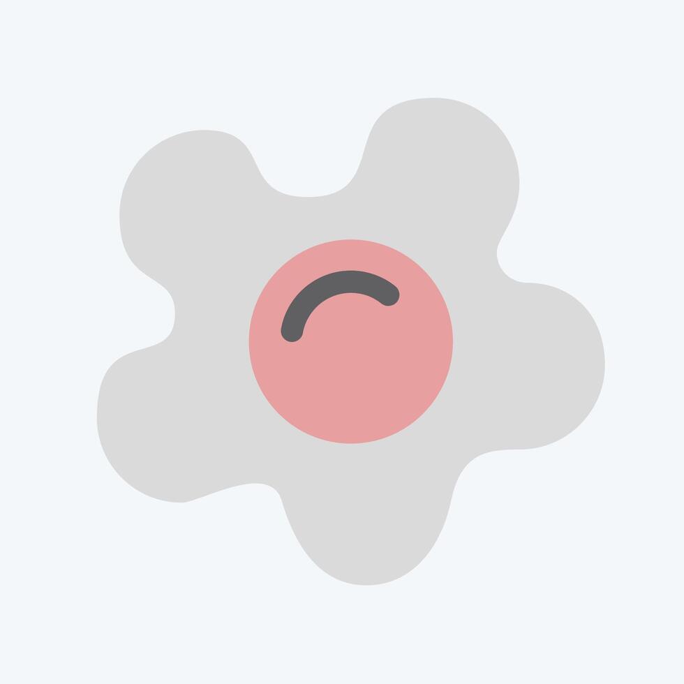 Icon Fried Egg. related to Breakfast symbol. flat style. simple illustration vector
