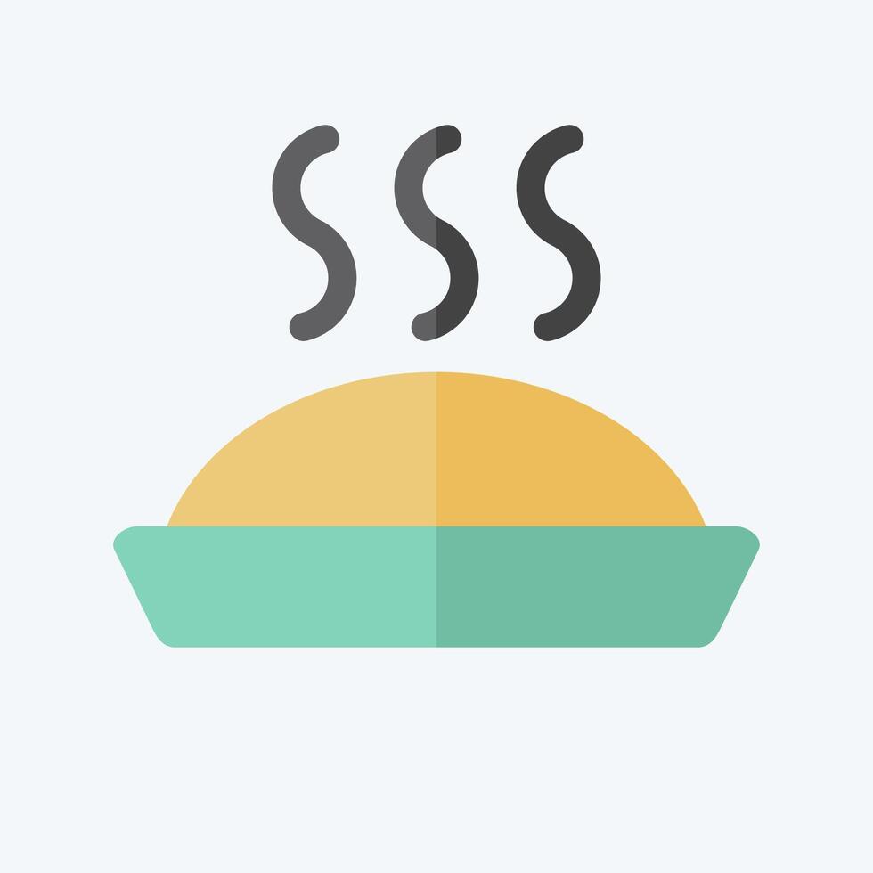 Icon Pie Cake. related to Breakfast symbol. flat style. simple illustration vector