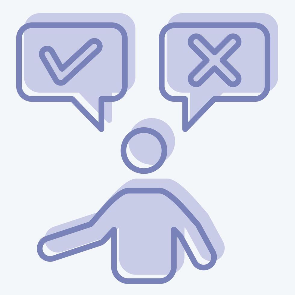 Icon Possibility. related to Choice symbol. two tone style. simple illustration vector