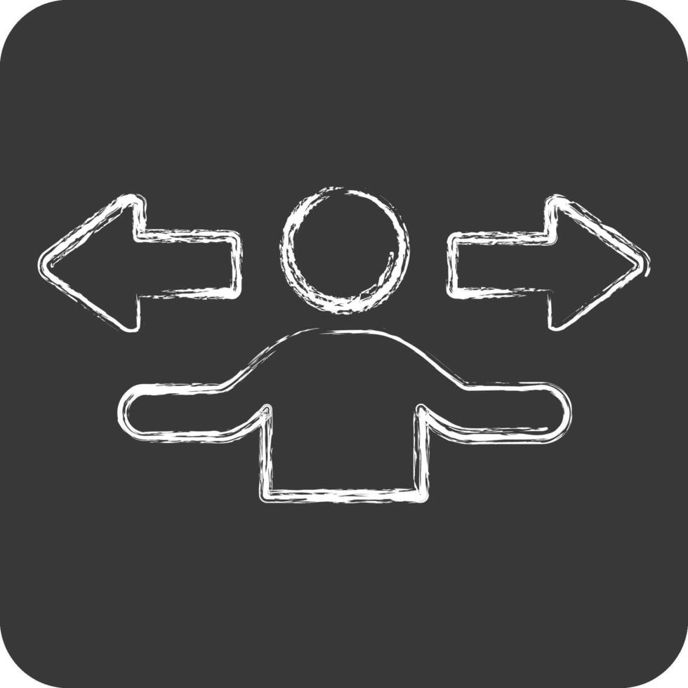Icon Direction. related to Choice symbol. chalk Style. simple illustration vector