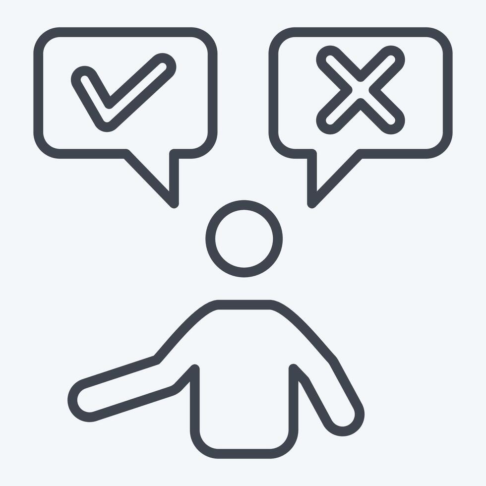 Icon Possibility. related to Choice symbol. line style. simple illustration vector